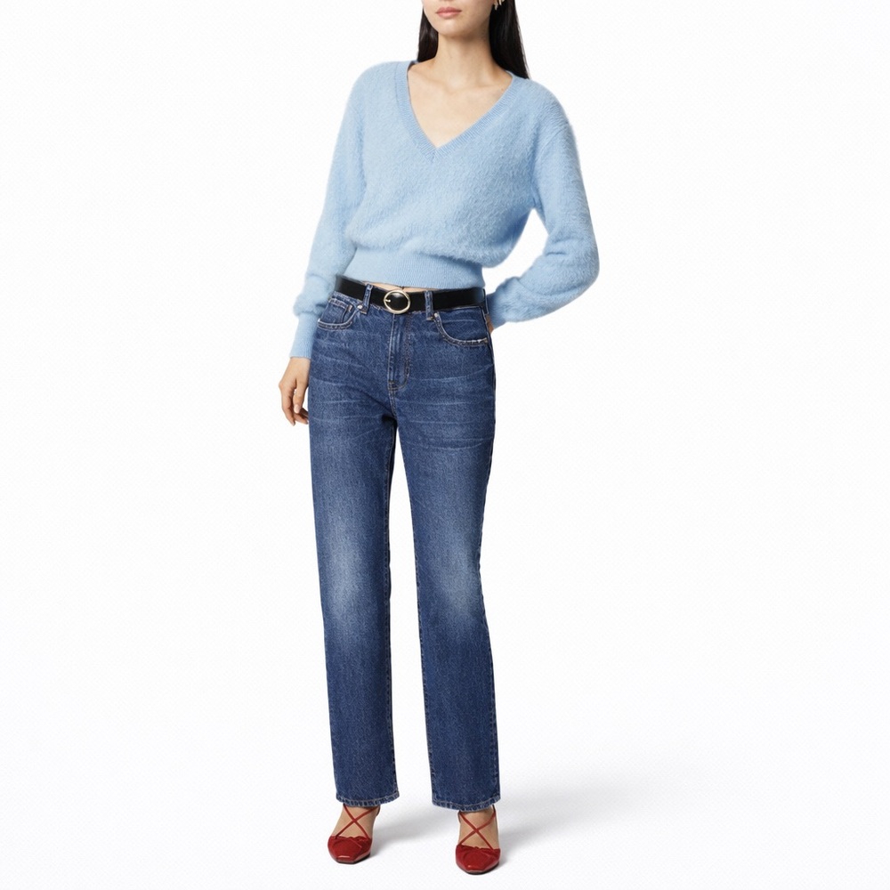 J Crew 27x28 ‘96 Slim Straight Jean blue 0395 western wash classic